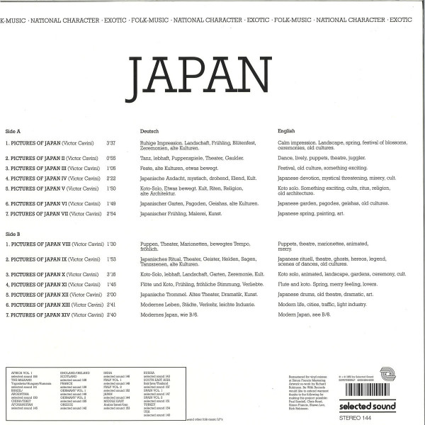 Victor Cavini - Japan (LP) (Back)