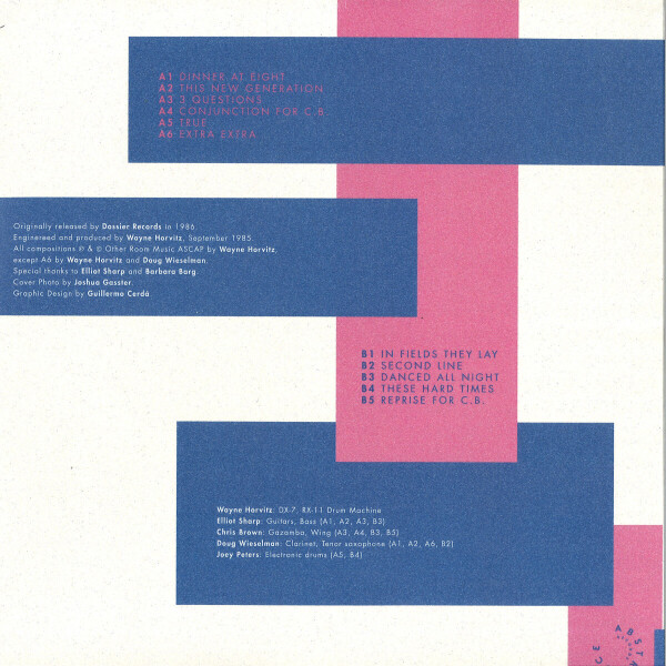 WAYNE HORVITZ - DINNER AT EIGHT (Back)