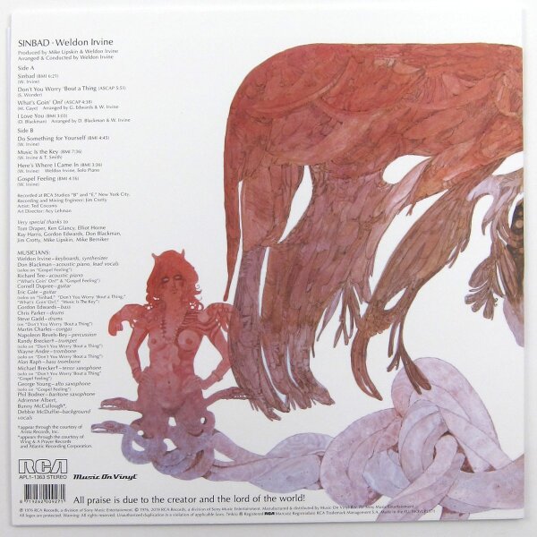 Weldon Irvine - Sinbad (180g Reissue LP) (Back)