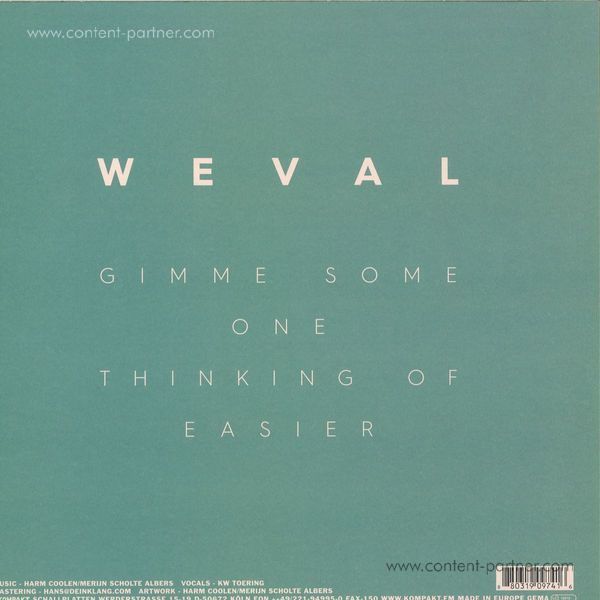 Weval - Easier EP (Back)