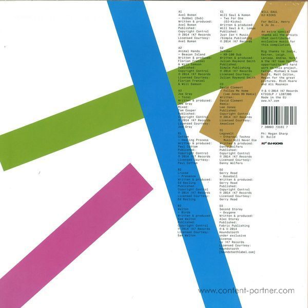 Will Saul - Will Saul Dj-Kicks (2LP+CD) (Back)