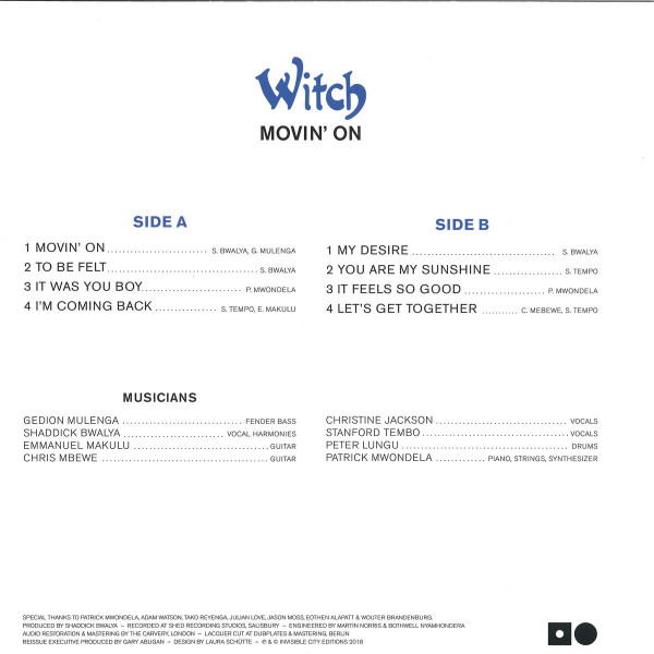 Witch - Movin' On (Repress!) (Back)