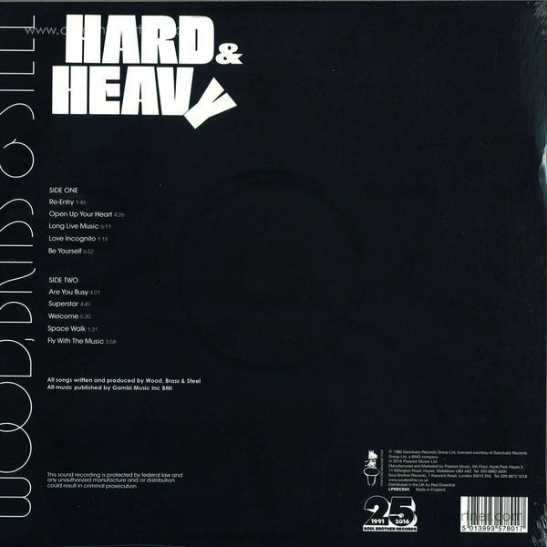 Wood, Brass & Steel - Hard & Heavy (Ltd. 180g LP/Remastered) (Back)
