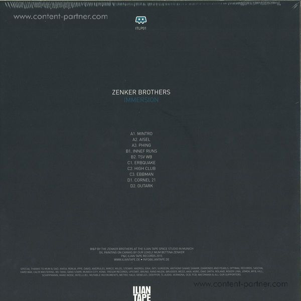 Zenker Brothers - Immersion LP (Back)