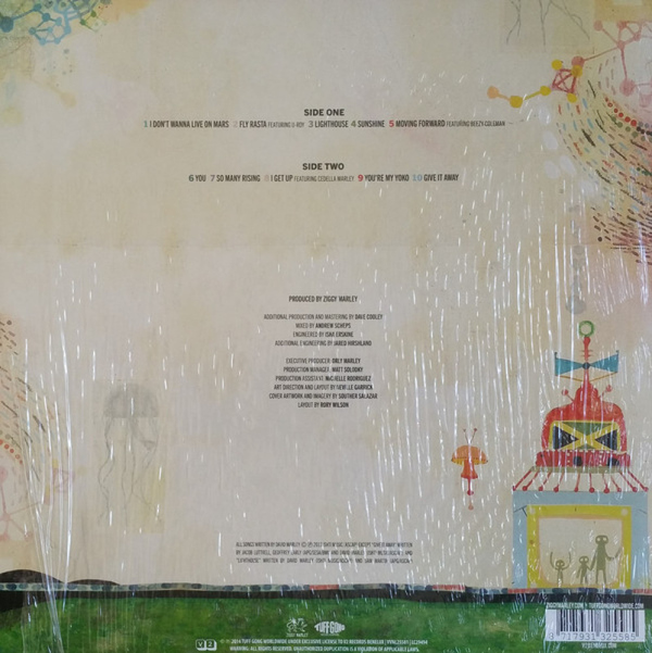 Ziggy Marley - Fly Rasta (Coloured LP + CD) (Back)