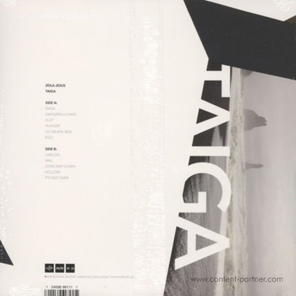 Zola Jesus - Taiga (LP+MP3) (Back)