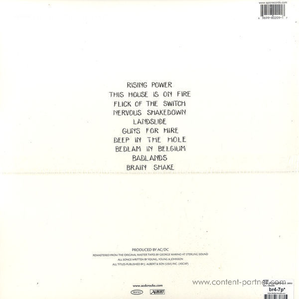 ac/dc - flick of the switch (Back)
