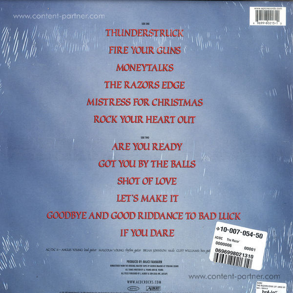 ac/dc - the razors edge (Back)