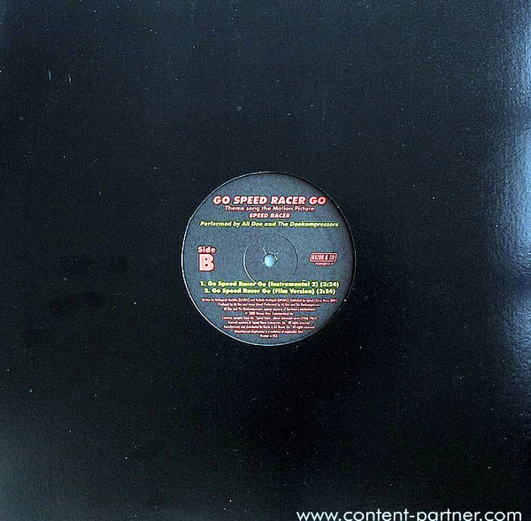 ali dee & the deekompressors - go speed racer go (Back)