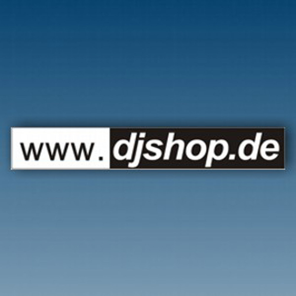 aufkleber - dj shop (www.djshop.de) schwarz/weiss