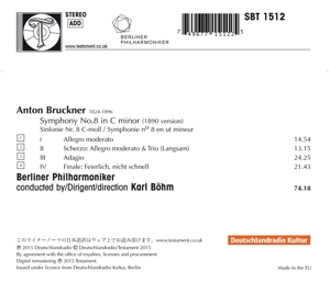 b?hm,karl/berliner philharmoniker - sinfonie 8 (version von 1890) (Back)