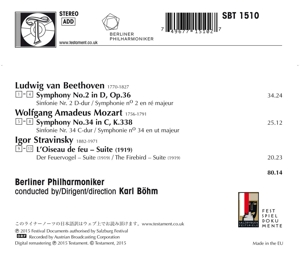 b?hm,k./berliner philharmoniker - sinfonie 2/sinfonie 34/der feuervogel-su (Back)