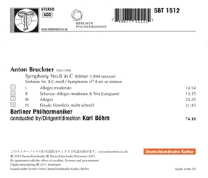 b?hm,k./berliner philharmoniker - sinfonie 8 (version von 1890) (Back)