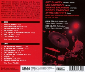 blakey,art & the jazz messengers - tokyo 1961 the complete concerts (Back)