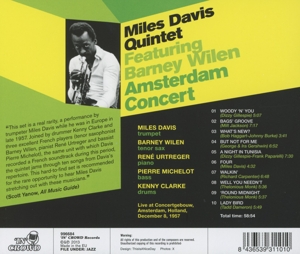 davis,miles quintet - amsterdam concert 1957 (Back)