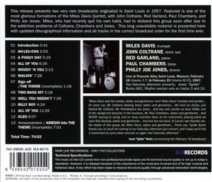 davis,miles quintet - live in saint louis 16.02.& 23.02.1957 (Back)
