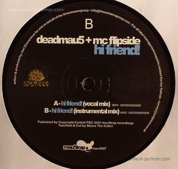 deadmau5 feat mc flipside - hi friend (repressed) (Back)