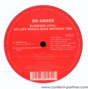 de-grees (FRESHLY REPRESSED) - bleeding love / my life would suck witho