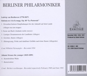 furtw?ngler/karajan/berliner philharmoni - berliner philharmoniker (Back)