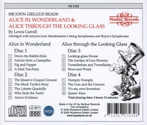 gielgud,john - alice in wonderland/alice throu (Back)