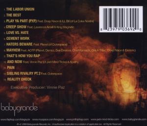 jedi mind tricks presents - king syze-labour union (Back)