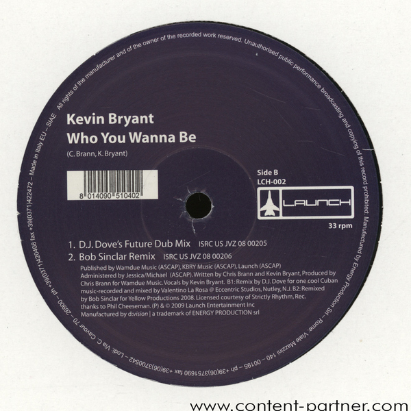 kevin bryant - who you wanna be (bob sinclar remix)