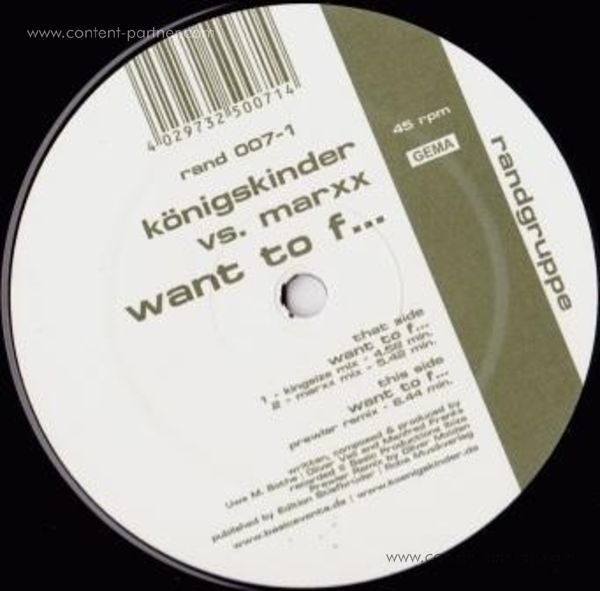 königskinder - want to fuck (back in) (Back)