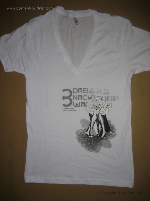 palais t-shirt weiss, men v-neck - 3 tage wach m