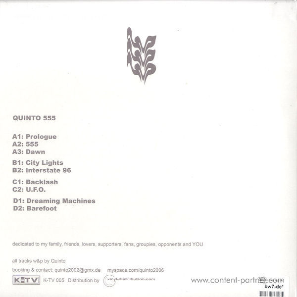 quinto - 555 (vinyl only) (Back)