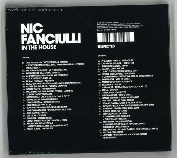 various - Nic Fanciulli ?– In The House (Back)