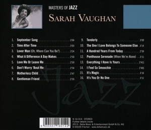 vaughan,sarah - sarah vaughan-masters of jazz (Back)