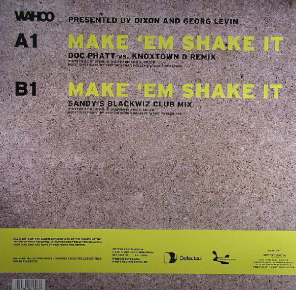 wahoo - make 'em shake it (german remix) (Back)