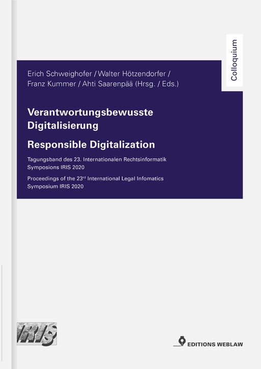 Schweighofe, Erich / Hötzendorferr, Walter / uw. - Schweighofe, Erich / Hötzendorferr, Walter / uw. - Verantwortungsbewusste Digitalisierung