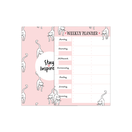 Notizblock Katzen Weekly Planner