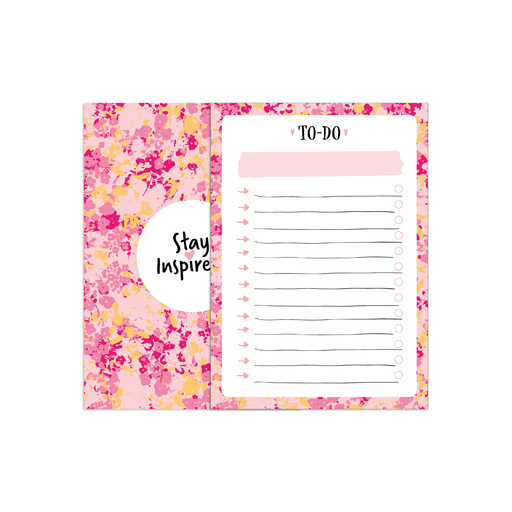 Notizblock Rosa Blumen Camouflage To-Do