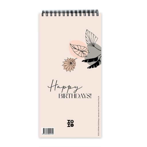 Geburtstagskalender "leaves line art", ohne Jahres