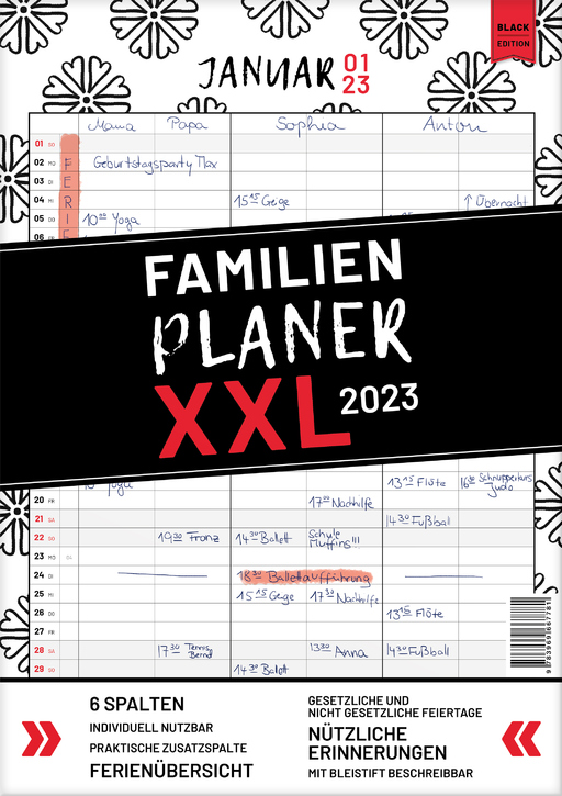 Heisenberg, Sophie - Heisenberg, Sophie - XXL Wand-Familienplaner 2023  DIN A3
