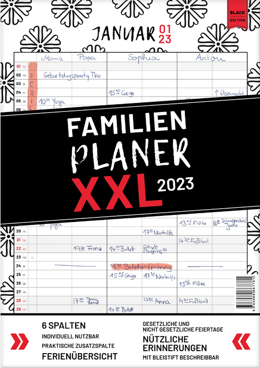 Heisenberg, Sophie - XXL Wand-Familienplaner 2023  DIN A3