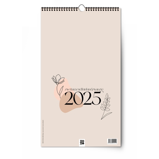 Boho Style Lineart Wandkalender 2025